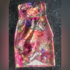 Floral mini wrap dress